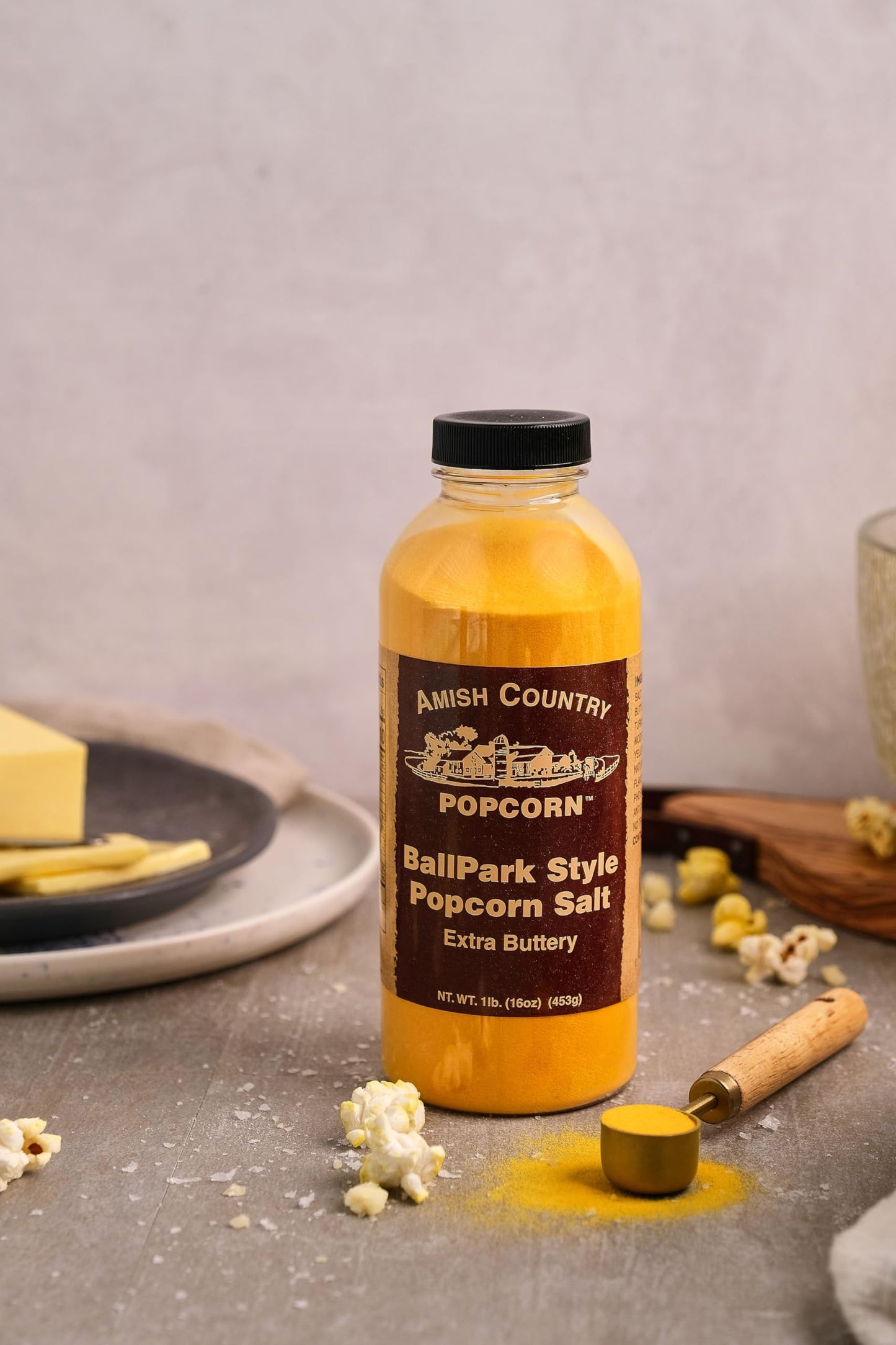 Amish Country Popcorn | Ballpark Buttersalt Popcorn Salt - 16 Oz Bottle