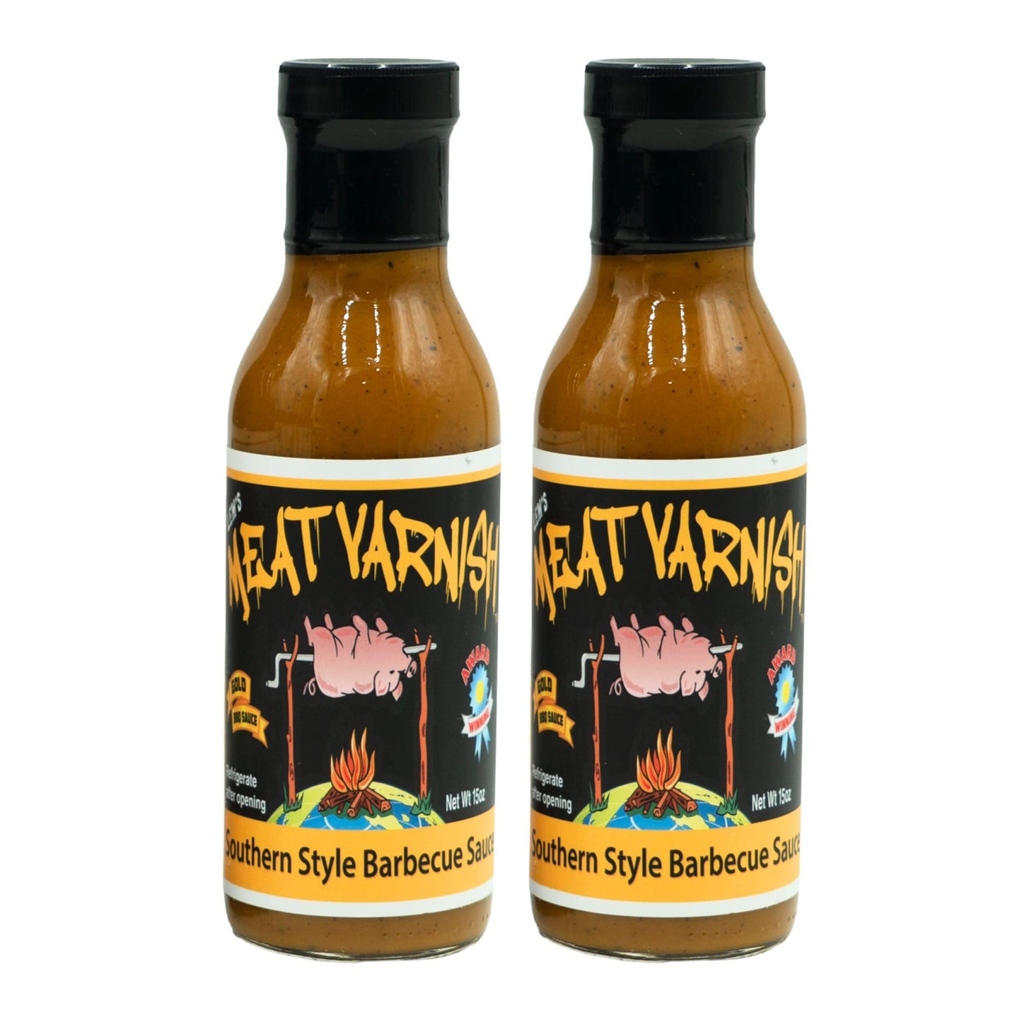 Lems Meat Varnish Gold Mustard BBQ Sauce - Gluten Free, Award Winning - 12 oz Bottle (Mustard 2 Pack)