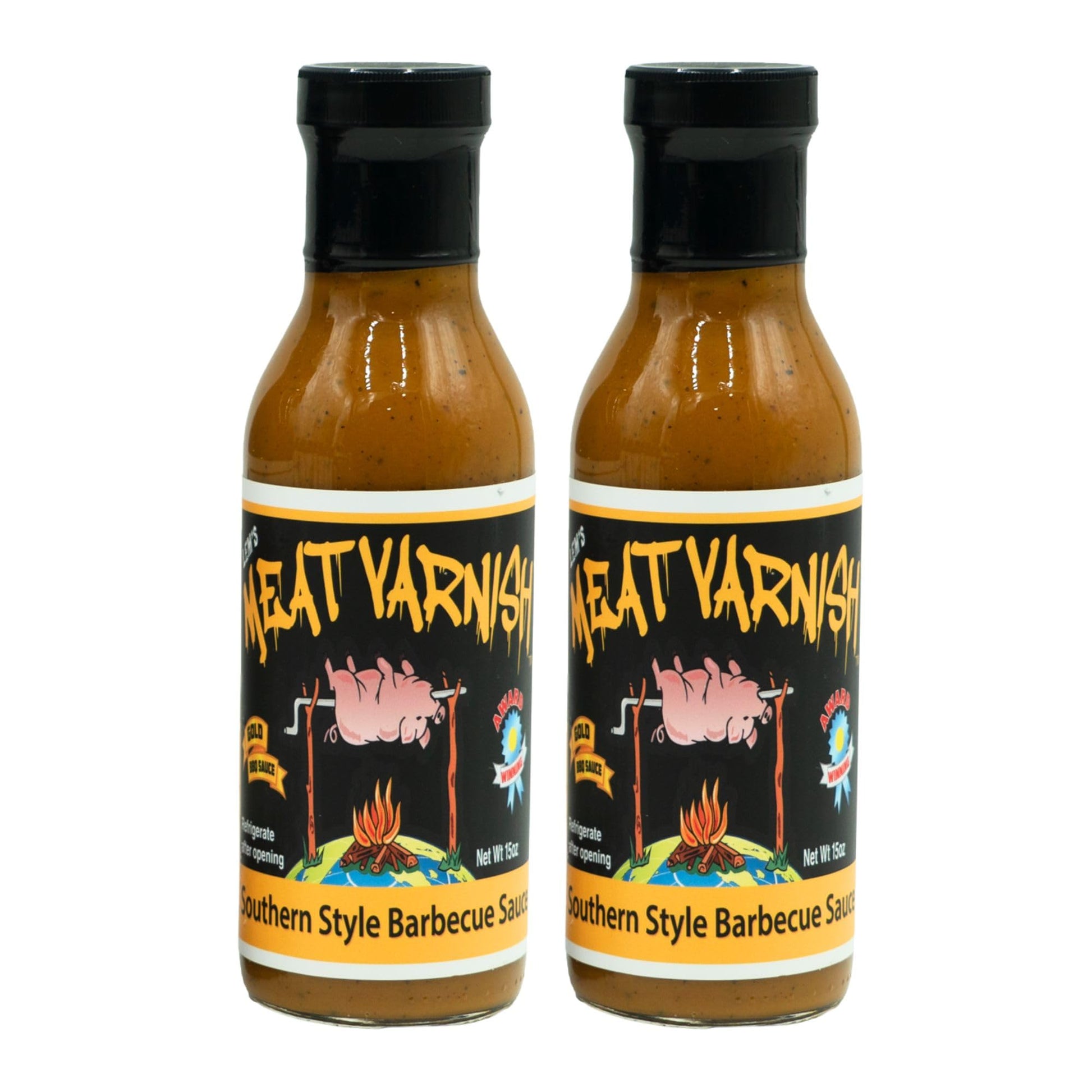 Lems Meat Varnish Gold Mustard BBQ Sauce - Gluten Free, Award Winning - 12 oz Bottle (Mustard 2 Pack)