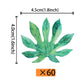 Rssta i 60 Pack Edible Cupcake Toppers - Rice Paper Green Leaves Decoration for Parties and Anniversaries, Design 4