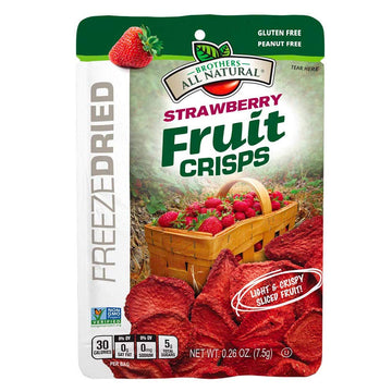 Brothers All Natural Fruit Crisp Strawberry 0.26 Ounce (Pack Of 12)