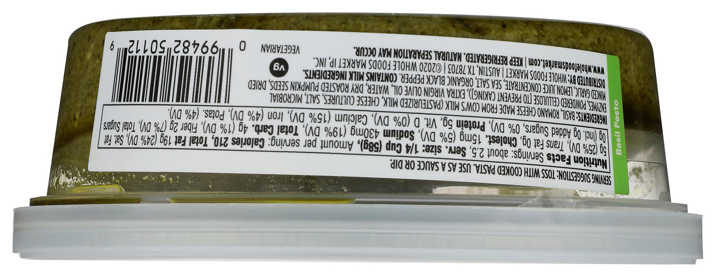 Whole Foods Market, Basil Pesto Sauce, 5.5 Ounce