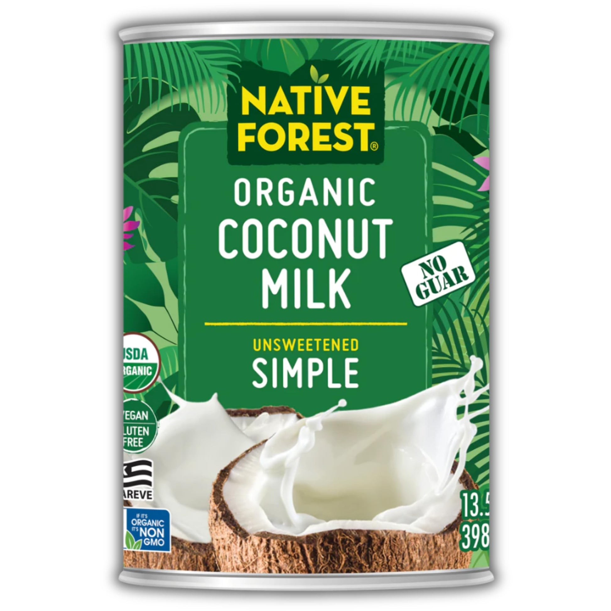 Native Forest Organic Unsweetened Coconut Milk - Canned Coconut Milk, No Guar Gum, Non-GMO Project Verified, USDA Organic - Simp