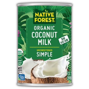 Native Forest Organic Unsweetened Coconut Milk - Canned Coconut Milk, No Guar Gum, Non-GMO Project Verified, USDA Organic - Simp