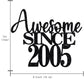 19Th Awesome Since2005 Cake Topper Cheers To 19 Years Birthday Cake Pick 19 Fabulous Cake Decoration For Happy 19Th Birthday Ann