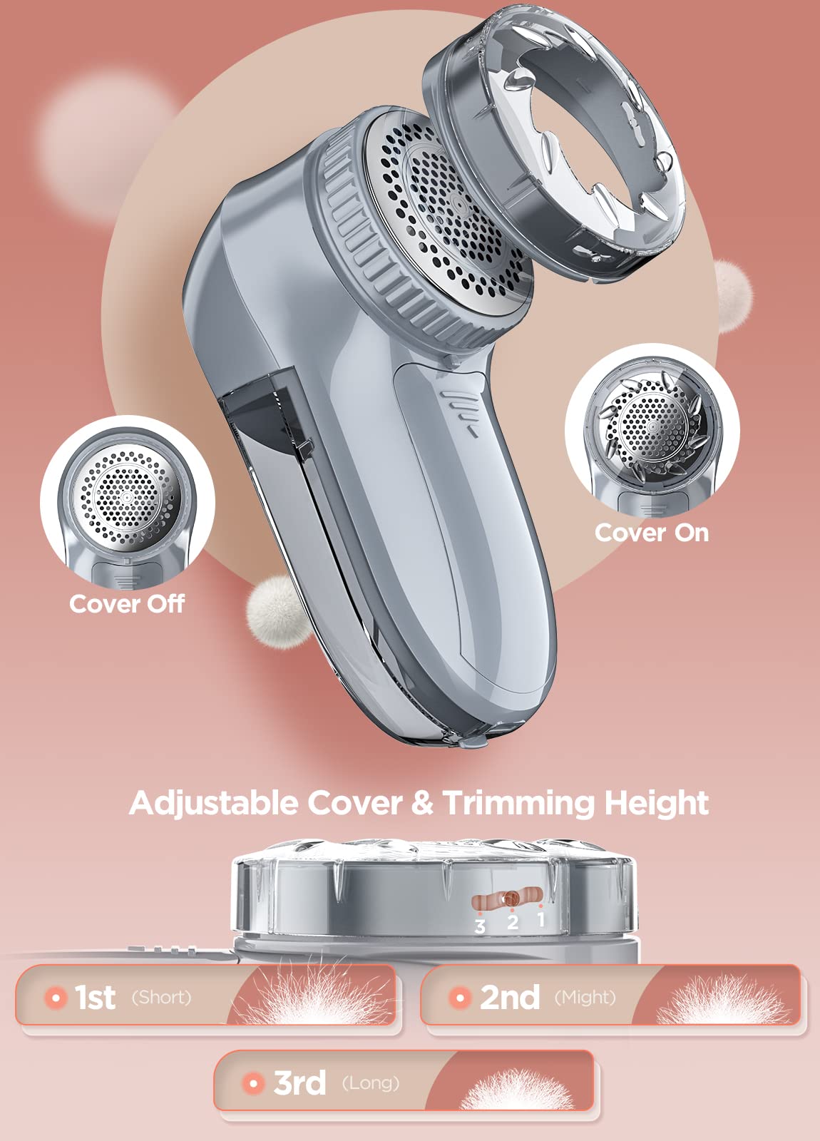 Bymore Fabric Shaver, Lint Remover, Lint Shaver Defuzzer Sweater Shaver For Clothes And Furniture Ac Adapter Or Battery Operated