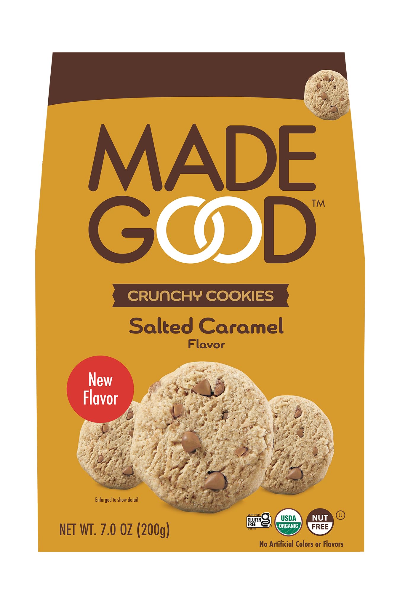Madegood Organic Salted Caramel Crunchy Cookies, 7 Oz