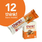 think! Protein Bars, High Protein Snacks, Gluten Free, Kosher Friendly, Creamy Peanut Butter, Nutrition Bars, 2.1 Oz per Bar, 12