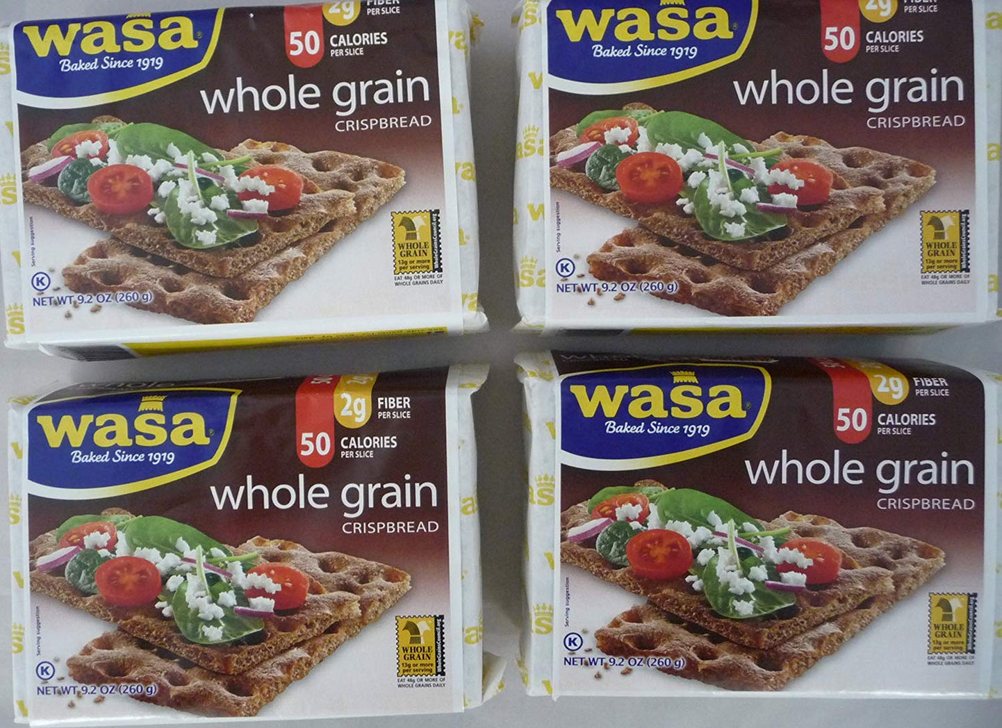 Wasa Crispbread Whole Grain, 9.2 Ounce (Pack of 4), Model 033617000026