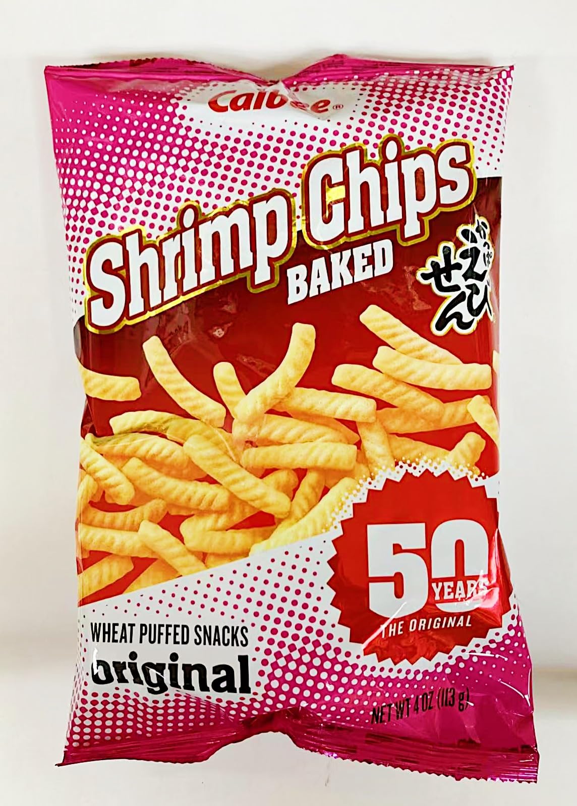 Shrimp Chips, Original,Baked Wheat Puffed Snacks, 4 Oz,2Pack
