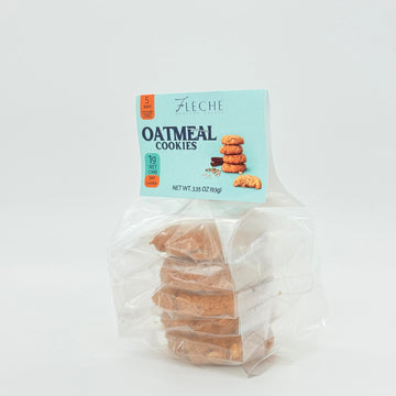 Sugar Free, Low Fat, Gluten Free, Dairy Free, Flche Healthy Treats, 5 soft baked cookies 3.35OZ (95g) (pack of 1) (Oatmeal)