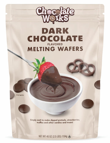 Chocolate Works Dark Chocolate Melting Chocolate Wafers, 2.5lb (Pack of 1)