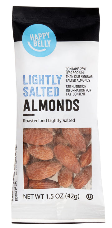 Happy Belly Almonds Multi-Pack, Roasted & Lightly Salted, 1.5 oz, 24 Count