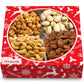 Simple Orchards Christmas Nuts Gift Basket - Premium Mixed Nut Assortment, 4 Sectional Holiday Treat for Family