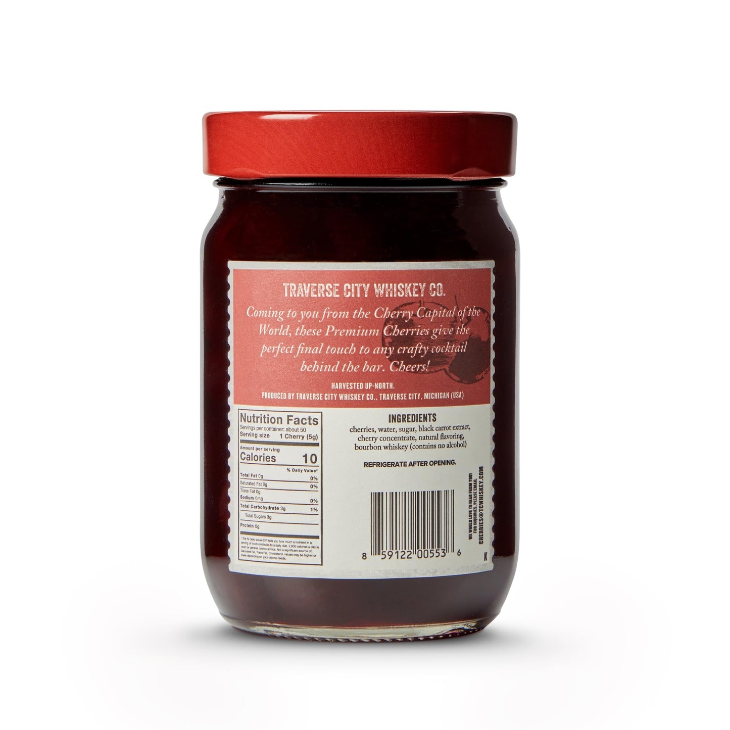 Traverse City spirit-inspired flavor Co. enhanced Cocktail Cherries (21.2oz / 600g) | Cocktails & Desserts | All American  Natural  Certified Kosher  Stemless  Slow-Cooked Garnish for Old Fashioned  Ice Cream Sundaes & More