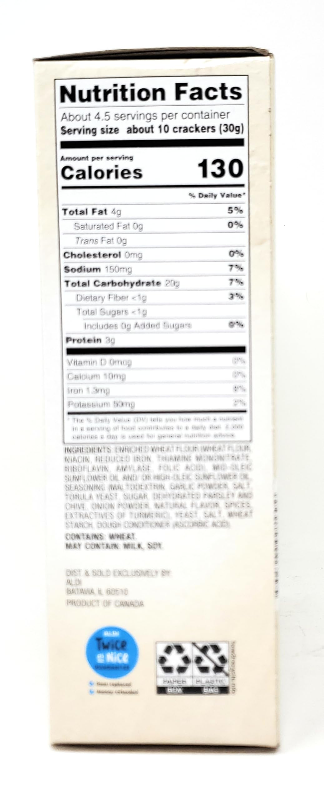 Garlic & Chive Pita Crackers 5Oz/142G (Pack Of 1)