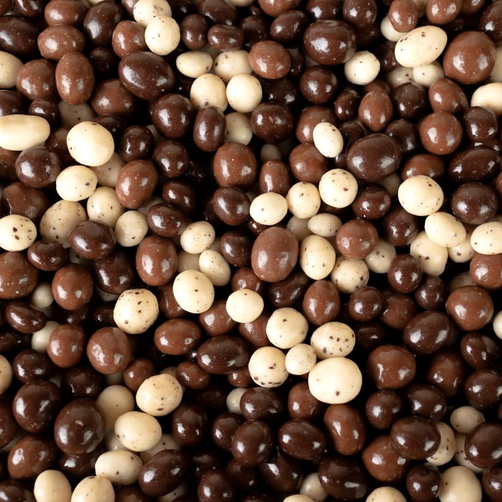 FUNTASTY Chocolate Covered Espresso Coffee Beans, Tri-Colored, 2 Pound Pack