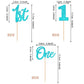 ZHUOWEISM Cupcake Toppers - 24 PCS Glitter Number 1 Decorations for 1st Birthday, Baby Shower, Anniversary, Blue, Paper