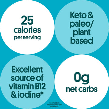 gimMe Organic Roasted Sea  Snacks, Sea Salt, 5 Count, Keto, Vegan, Gluten-Free, Great Source of Omega3s and Iodine