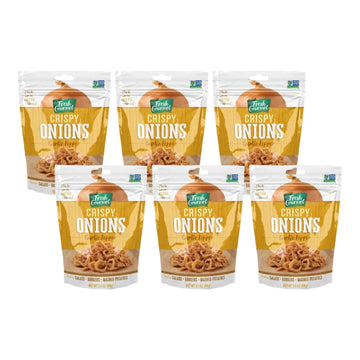 Fresh Gourmet Garlic Pepper Crispy Onions Snack, Low Carb, 3.5 Ounce (Pack of 6)