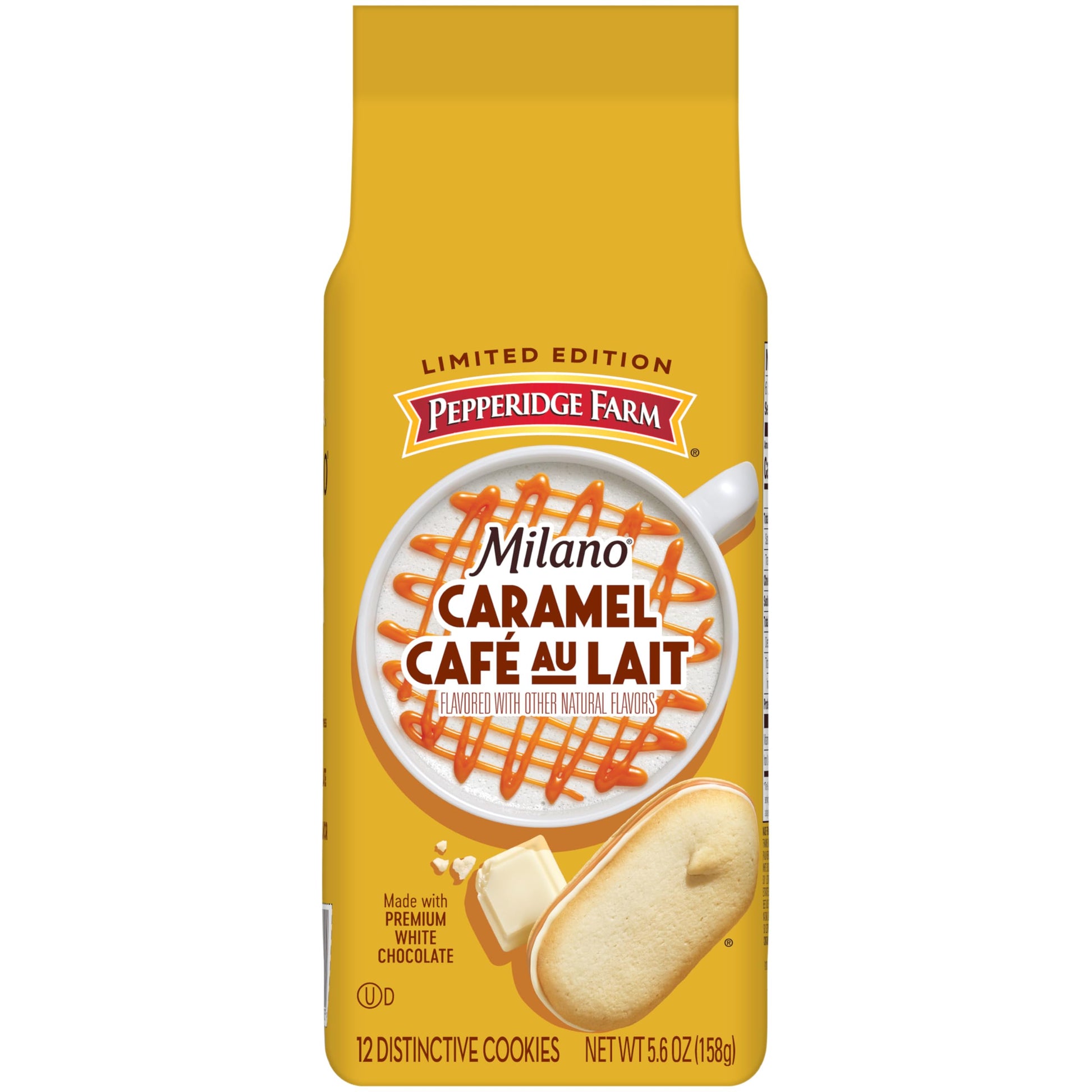 Pepperidge Farm Milano Caramel Caf   Au Lait Flavored Cookies, 5.6 Oz Bag