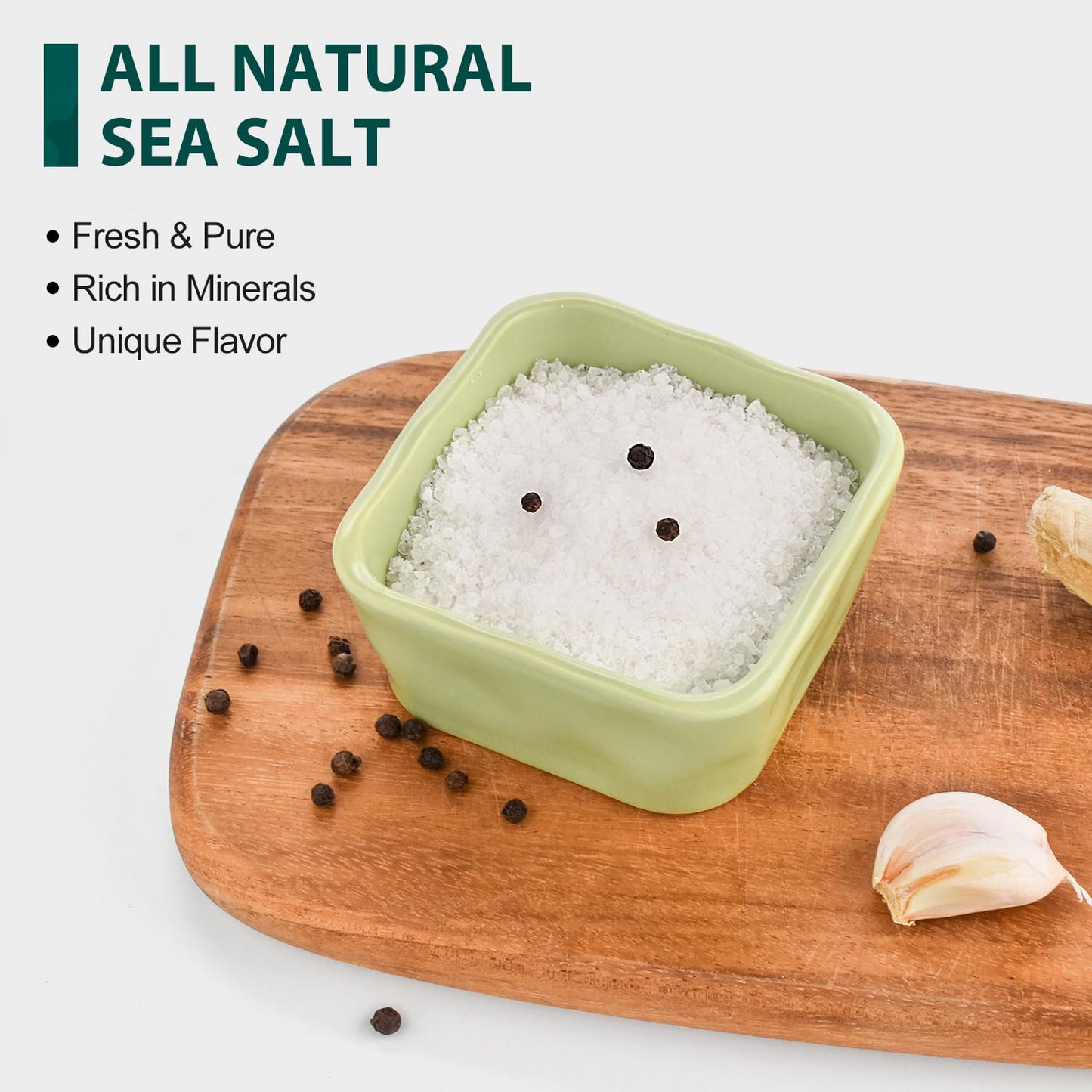 Soeos Sea Salt, Coarse Grain, 20 Oz (1.25 Pound), Non-GMO, Nature Himalayan Kosher Salt, Sea Salt for Grinder Refill (Pack of 1)