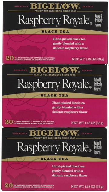 Bigelow Raspberry Royale Tea Bags - 20 Ct - 3 Pack