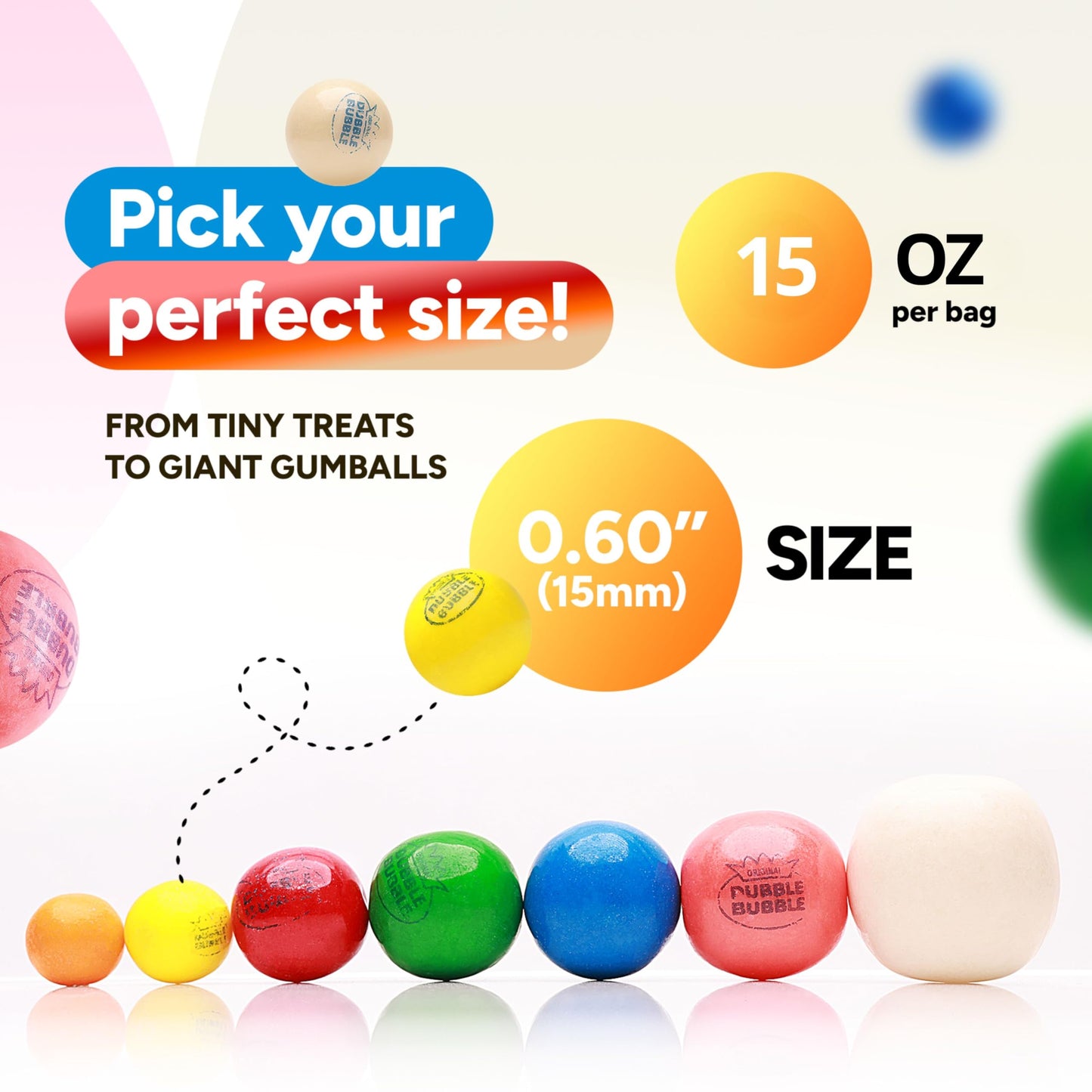 Crafty Confections Gumballs – Mixed Fruit Chewing Gum 15 OZ, 210 Count, Multicolor