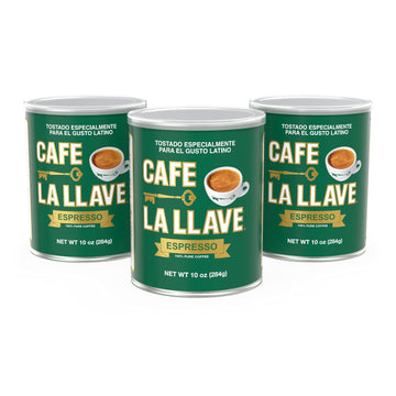 Cafe La Llave Espresso Dark Roast Coffee, 10 Ounce (Pack Of 3)