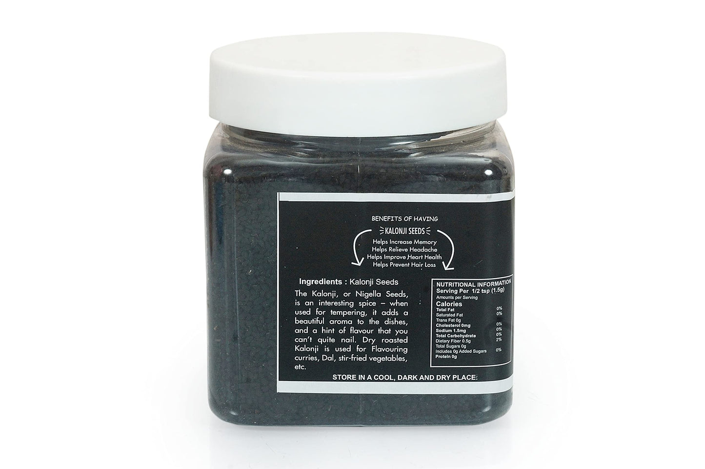 Naturevit Kalonji Seeds, 300G - [Jar Pack] | Nigella Seeds | Seeds For Hair Growth | 100% Natural | Culinary Spice | Health Bene