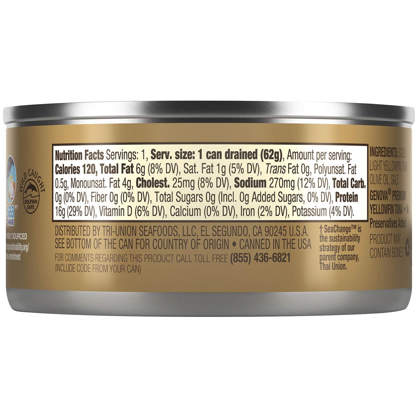 Genova Enhanced Yellowfin Tuna In Olive Oil, 3 Ounce Cans (Pack Of 24), Wild Caught Canned Tuna, Solid Light