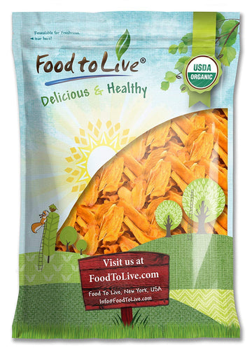 Food to Live - Organic Mango Cheeks, 6 Pounds Dried, Non-GMO, Kosher, Unsulphured, Unsweetened, Bulk