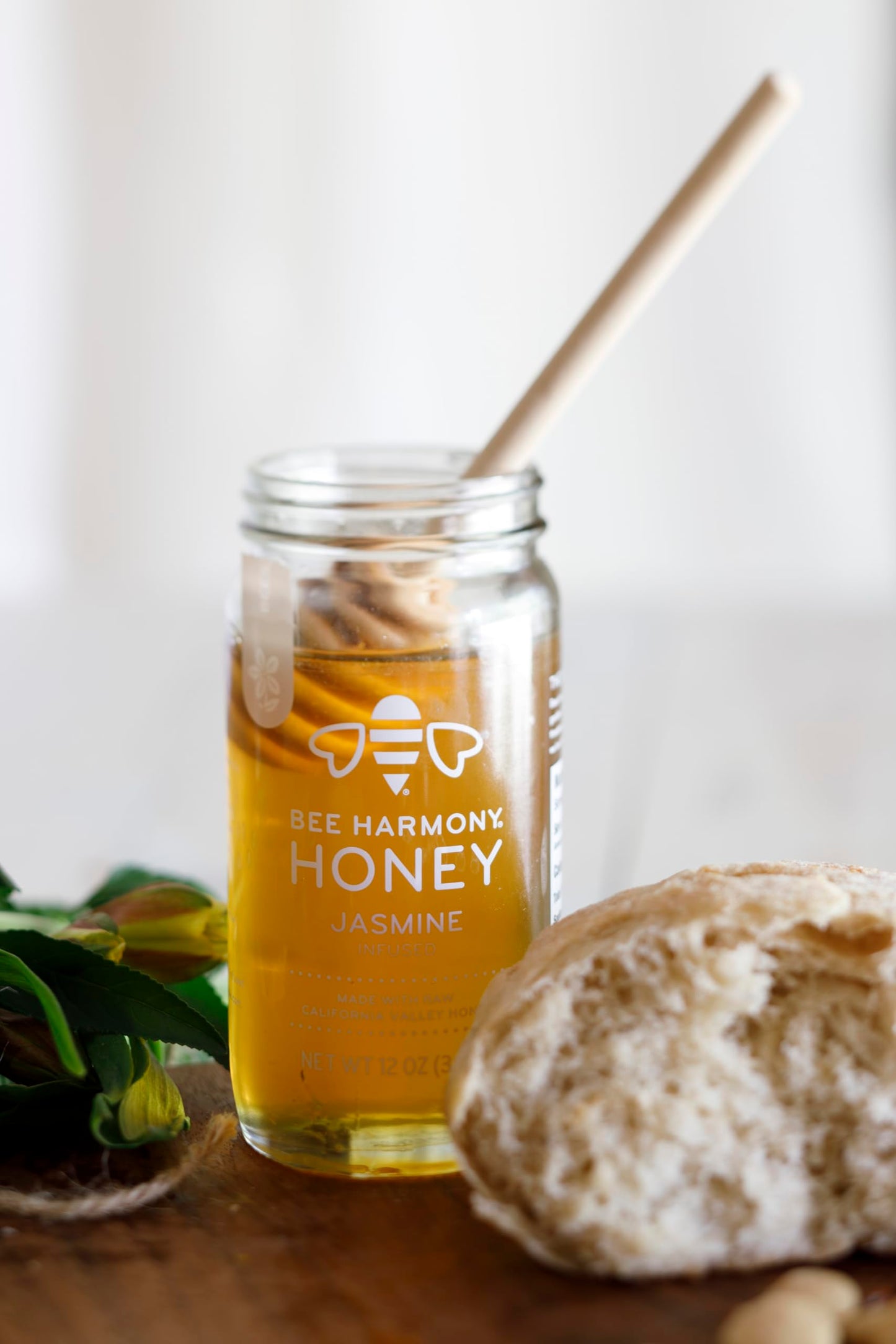 Bee Harmony Floral Infused Raw Honey Variety Pack, (Lavender, Jasmine, And Turmeric), 12 Oz Each