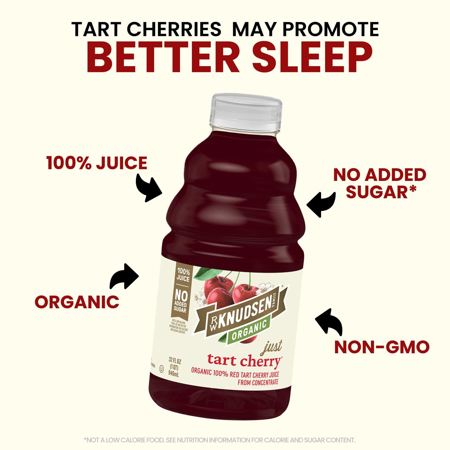 R.W. Knudsen Organic Just Tart Cherry Juice  32 fl oz (Pack of 1)