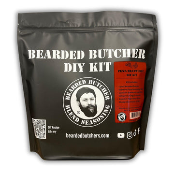 BEARDED BUTCHER BLEND SEASONING Pizza Bratwurst DIY Kit - Cheesy Flavor, Includes Seasoning, Mozzarella Cheese, 66 oz (Pack of 1)