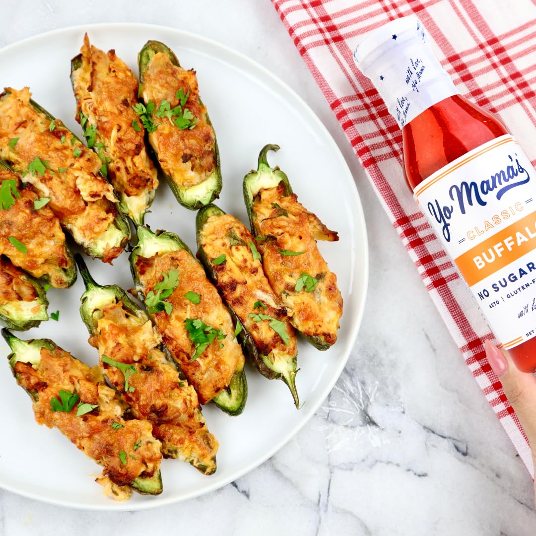 Yo Mamas Foods Keto Buffalo Dipping, Marinade & Wing Sauce - Pack Of (1) - Low-Zero Carb, No Sugar Added, Whole30, Paleo, Gluten