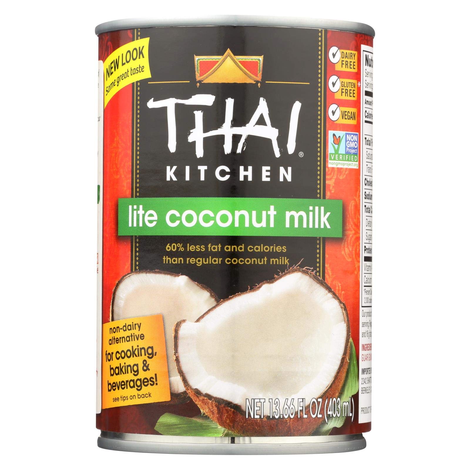 Thai Kitchen Lite Coconut Milk, 13.66 Fl Oz, Pack of 1212