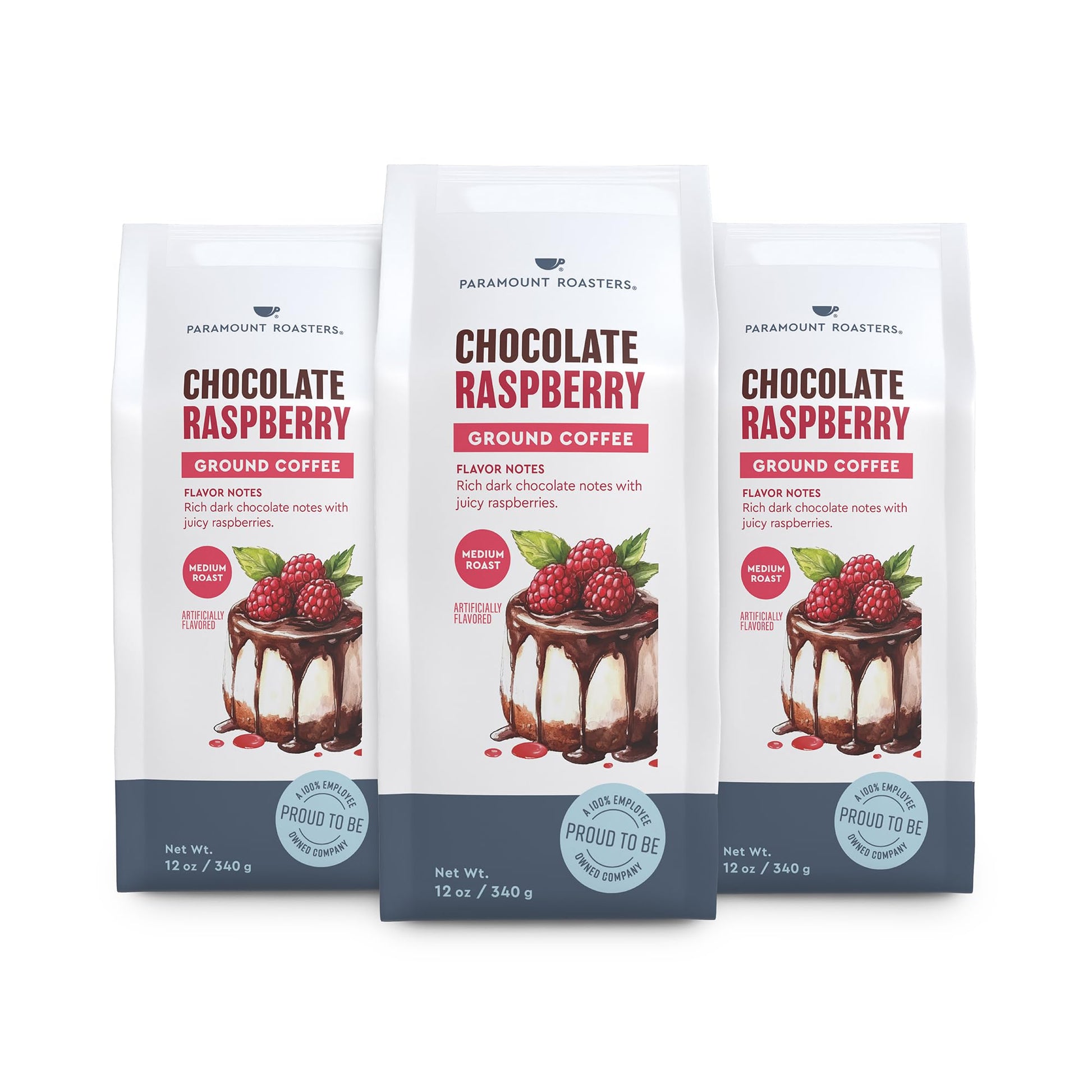 Paramount Roasters Chocolate Raspberry Ground Coffee  12 Oz  Pack Of 3