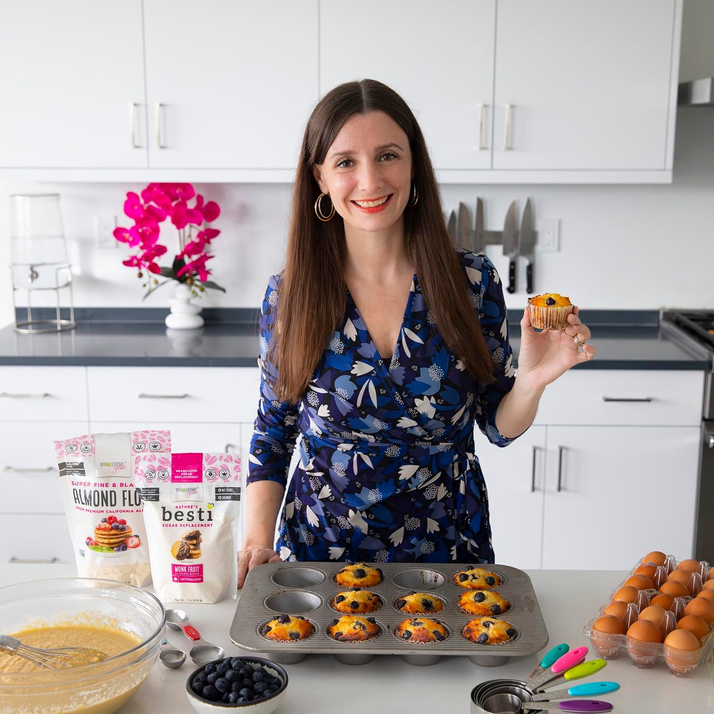 Wholesome Yum Besti Natural Sugar Substitute - Keto Granulated Monk Fruit Sweetener Blend With Allulose (No Erythritol) - Non GM