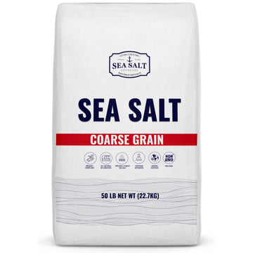 Bulk Kosher Mixed Grain (fine and coarse) Sea Salt for Commercial Use, Food Grade Non-Iodized with No Additives, Pure & Unrefine