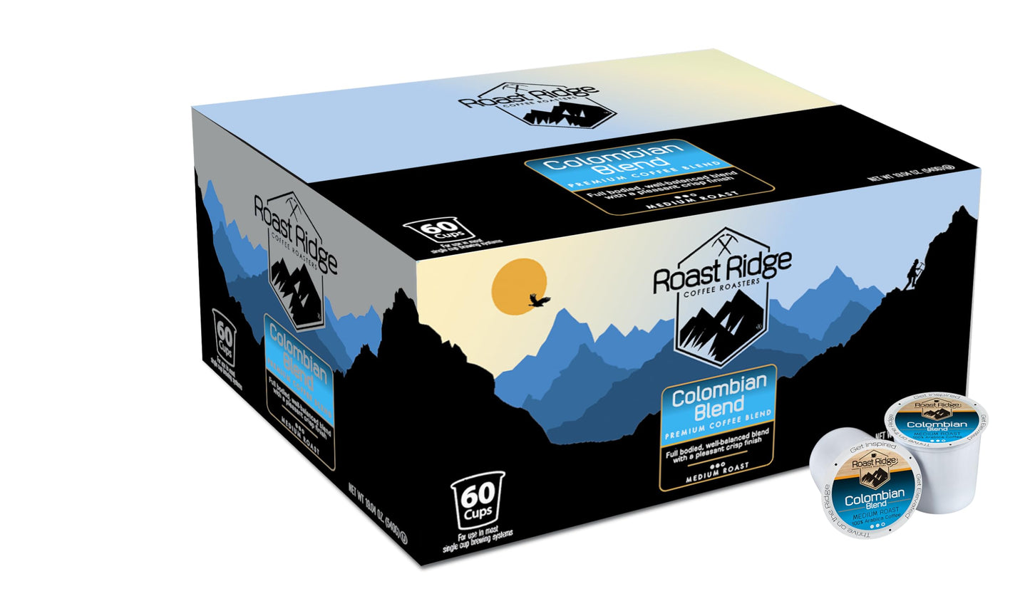 Roast Ridge Single Serve Coffee Pods for Keurig K-Cup malt-inspired  Colombian Blend  Medium Roast  60 Count