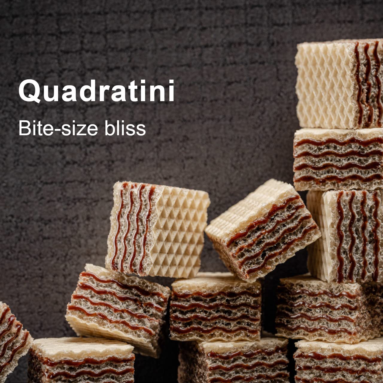 Loacker Quadratini Tiramisu Wafer Cookies - 30% Less Sugar - 7.76 Ounce (Pack of 6) - Non-GMO