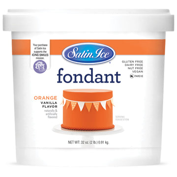 Satin Ice Fondant, Orange, 2 Pound