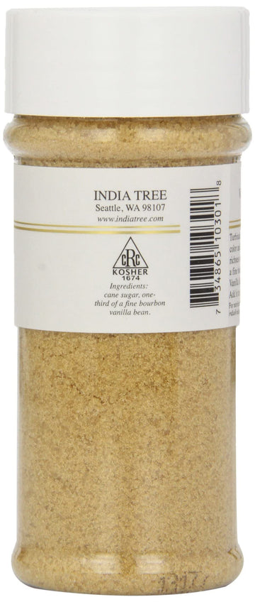 Pure Vanilla Sugar , All-Natural Gourmet Sweetener for Coffee, Tea, and Baking , 6.3 Oz Jar (Pack of 1)