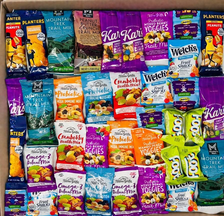 36 Count | Trail Mix Variety Pack | Individually Wrapped Snacks Variety Pack For Mature-Themeds | Office, Breakroom, Classroom, Gift Basket Assortment, Healthy, On-The-Go, Dried Fruits - 36 Count Mix Nuts Kit In The Holy South Protected Designed Box.