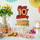 Happy 10Th Birthday Cake Topper Fluorescent Flashing Night Out Hen Movie Nightclub Theme Decor Supplies Boy Girl Happy Birthday