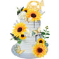 Drwate Sunflower Cake Topper, 28 Pcs Multicolor Acrylic, Silk - Baby Shower, Wedding Decorations, Butterfly, Eucalyptus, Rose, H