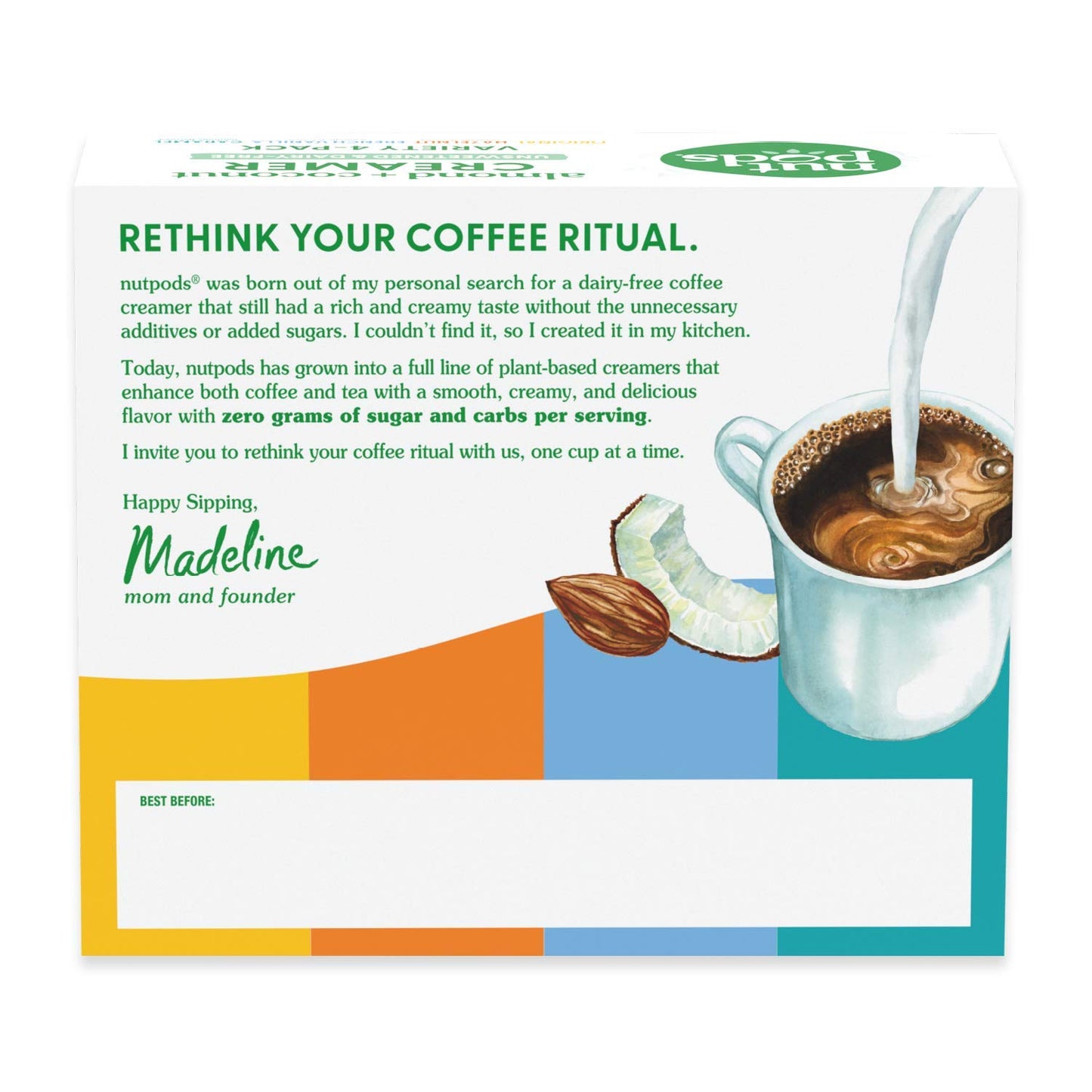 Nutpods Variety Pack Coffee Creamer - Unsweetened Non Dairy Creamer - Original, French Vanilla, Hazelnut And Caramel - Keto Crea
