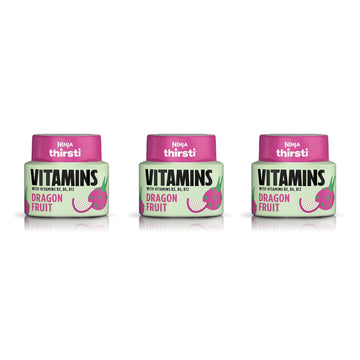 Ninja Thirsti Flavored Water Drops, Vitamins With Vitamins B3, B6, B12, Dragon Fruit, 3 Pack, Zero Calories, Zero Sugar, 2.07 Fl