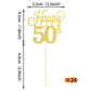 YCTHUNFISH 24 Pack Cupcake Toppers Glitter Number 50 Gold 50th Birthday Wedding Anniversary Party Supplies Small
